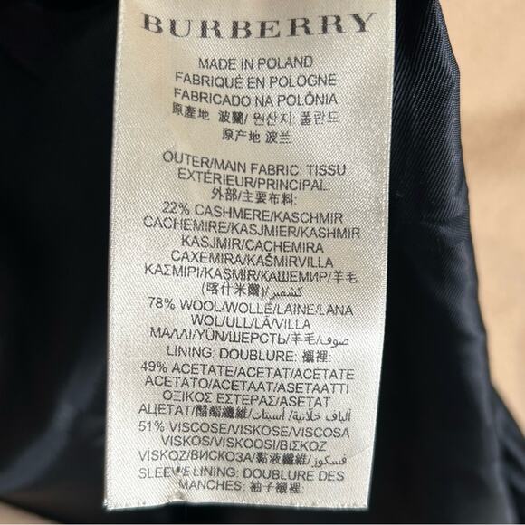 BURBERRY Heronsby Wool & Cashmere Patch Pocket Wrap Coat - Picture 10 of 14